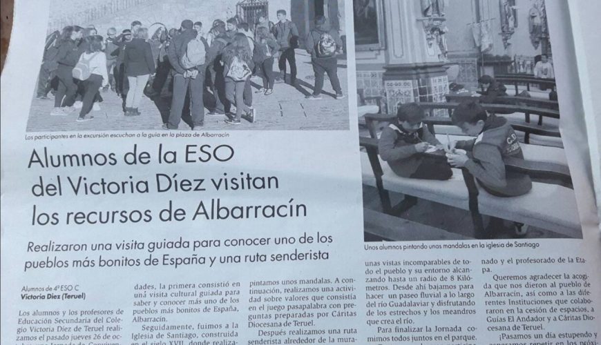 En Diario de Teruel…De VISITA GUIADA con el VICTORIA DÍEZ…GRACIAS!