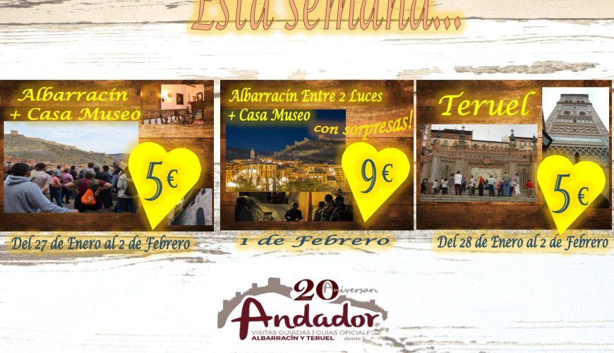 Esta semana…planes para Albarracín y Teruel! Te esperamos!