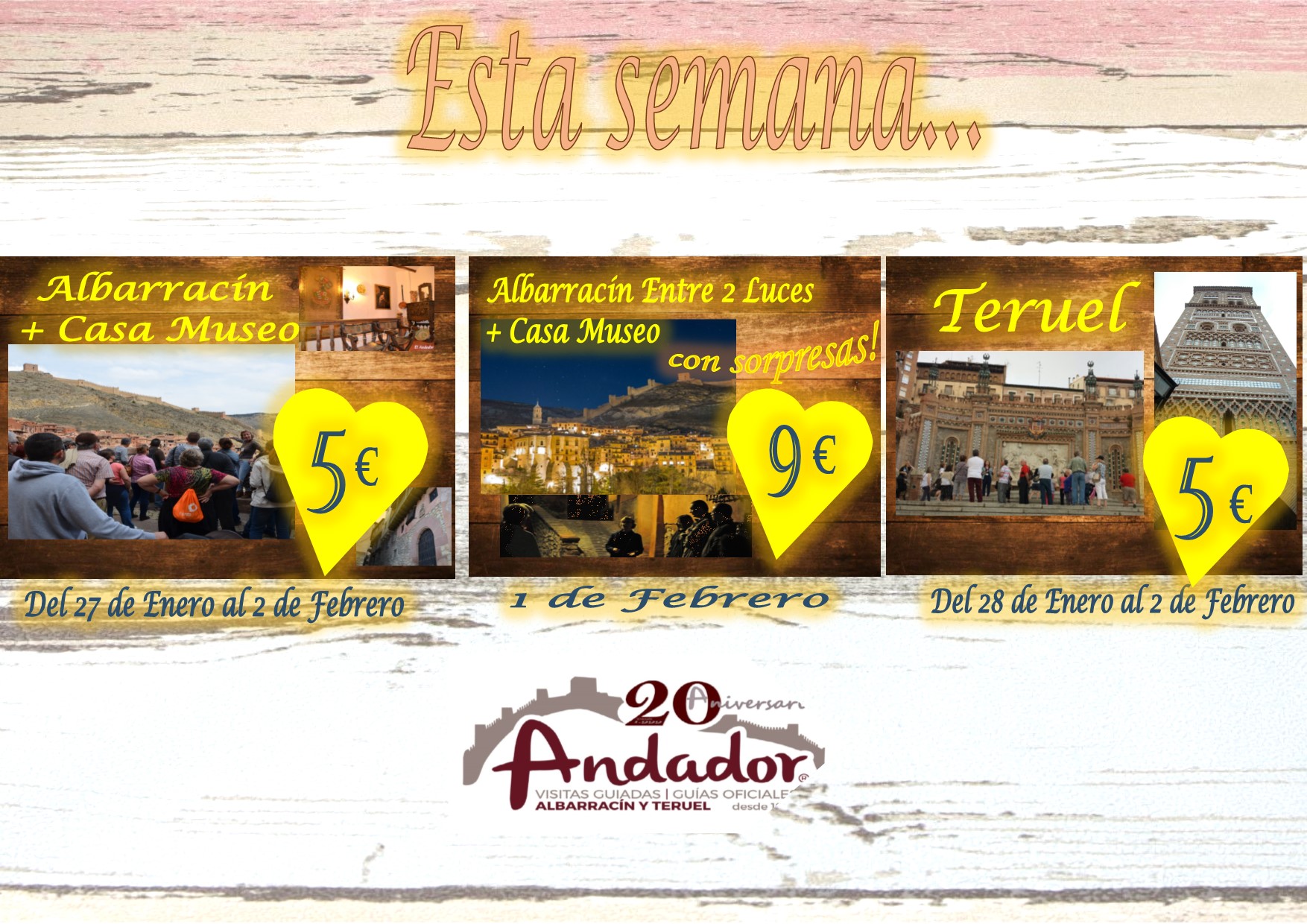 Esta semana…planes para Albarracín y Teruel! Te esperamos!