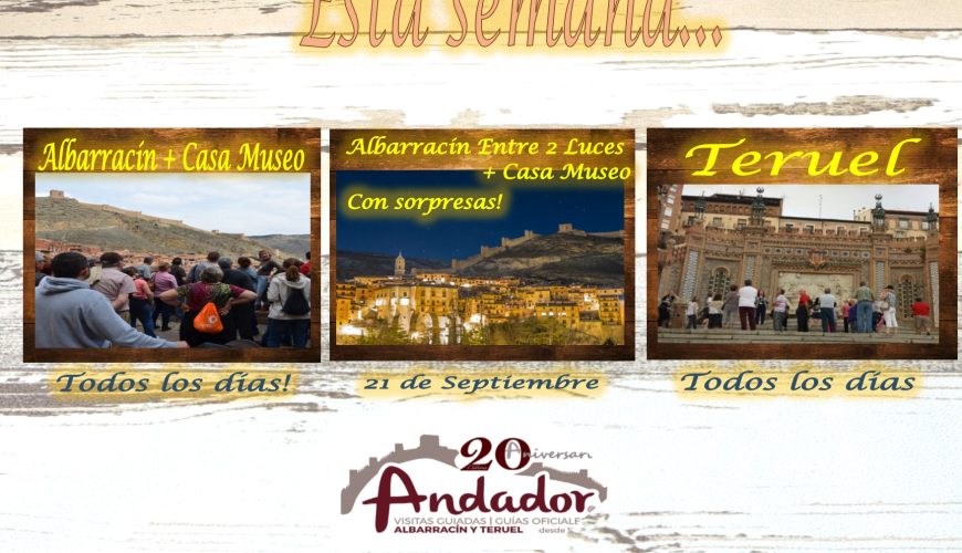 Esta semana…Albarracín y Teruel, todos los días y el sábado por la tarde…Albarracín Entre 2 Luces!!