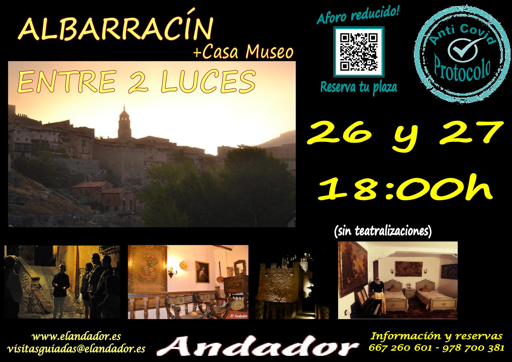 Este 26 y 27, visita guiada en Albarracín Entre 2 Luces + Casa Museo… #ReservaTuPlaza