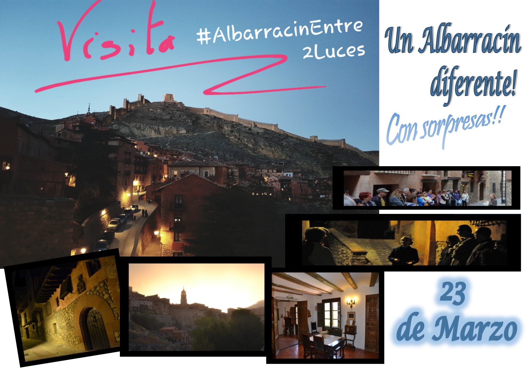 y este Sábado 23 de Marzo…cuando cae la tarde…Albarracín de visita guiada con sorpresas!!