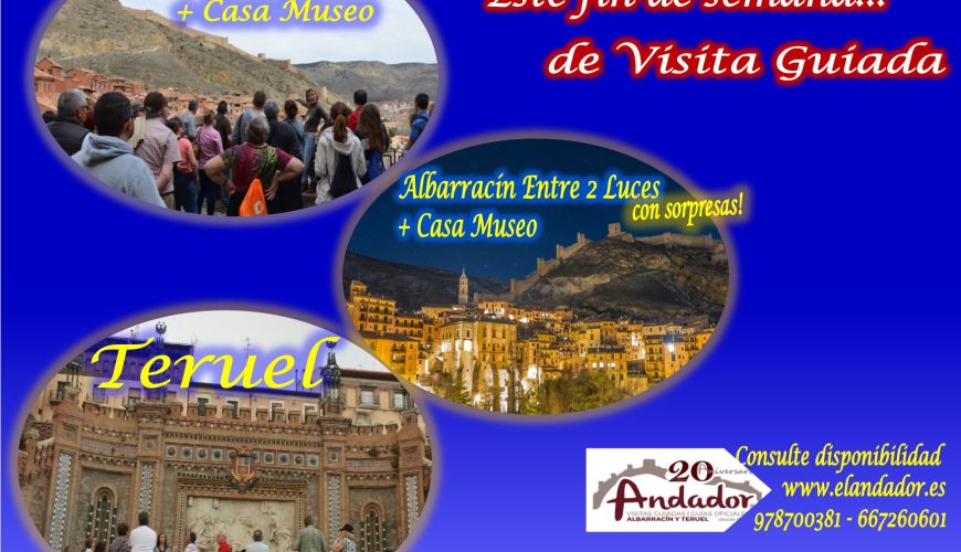 Fin de semana…tenemos planes para ti! Albarracín o Albarracín Entre 2 Luces o Teruel! …consulta disponibilidad!