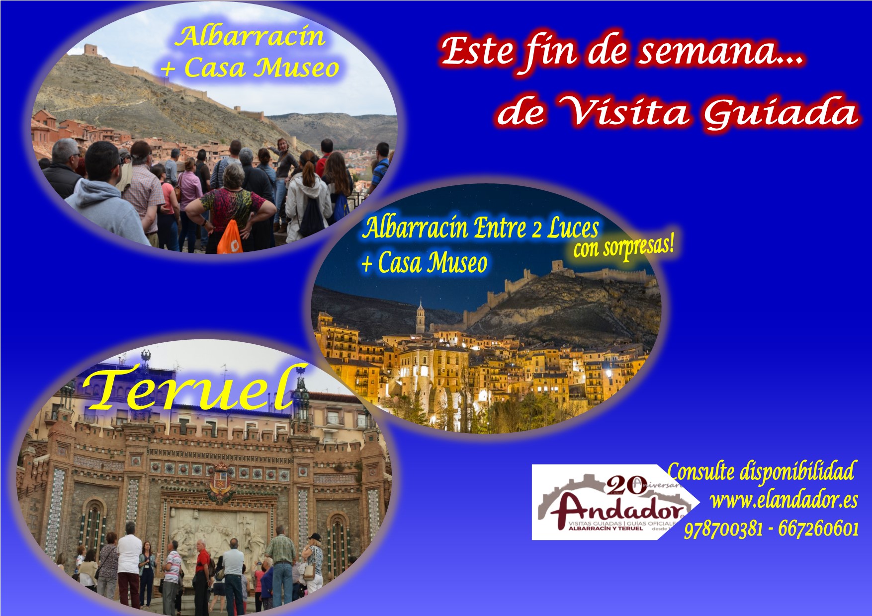Fin de semana…tenemos planes para ti! Albarracín o Albarracín Entre 2 Luces o Teruel! …consulta disponibilidad!