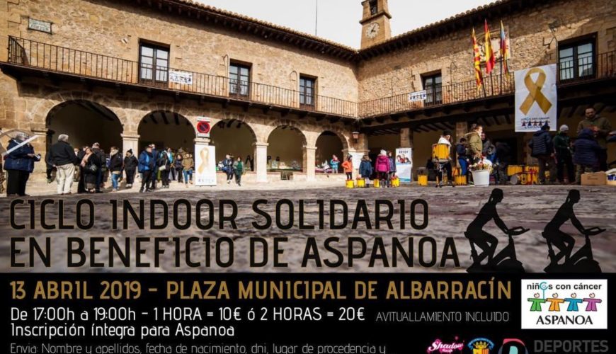 CICLO INDOOR EN ALBARRACÍN A FAVOR DE ASPANOA…ANÍMATE!