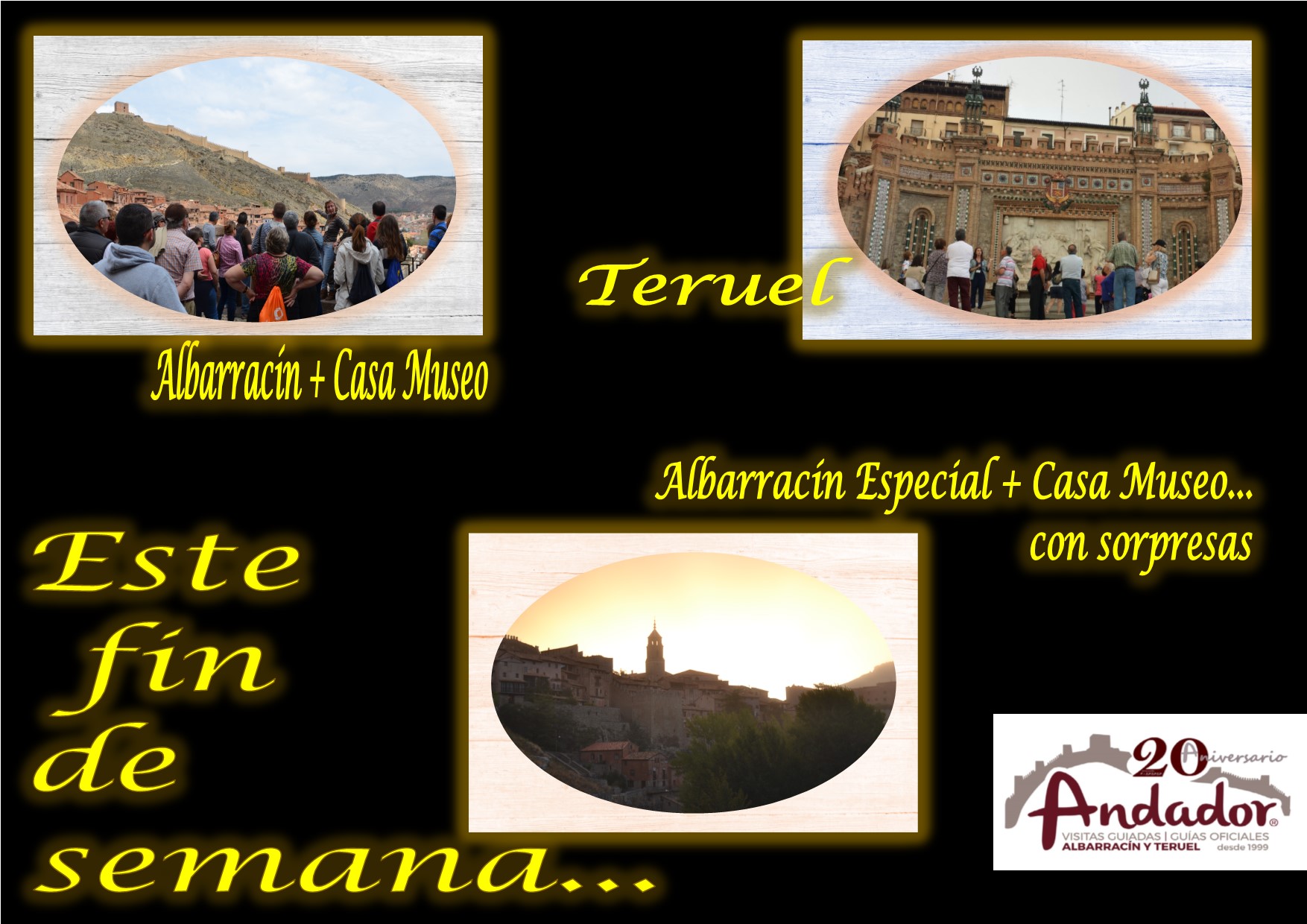 Este fin de semana…Albarracín todos los días, el Domingo Teruel…y el Sábado por la tarde….Albarracín Especial con sorpresas!