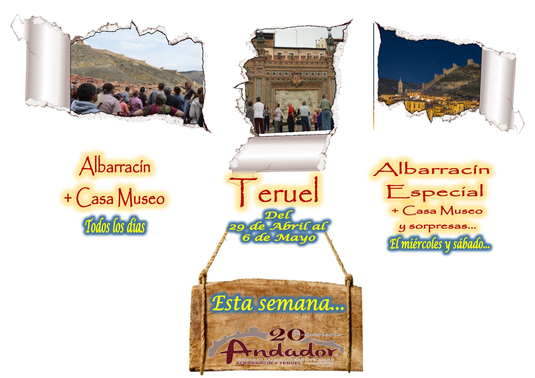 Esta semana…Albarracín y Teruel….el 1 y 4 de Mayo…Albarracín Especial con sorpresas!