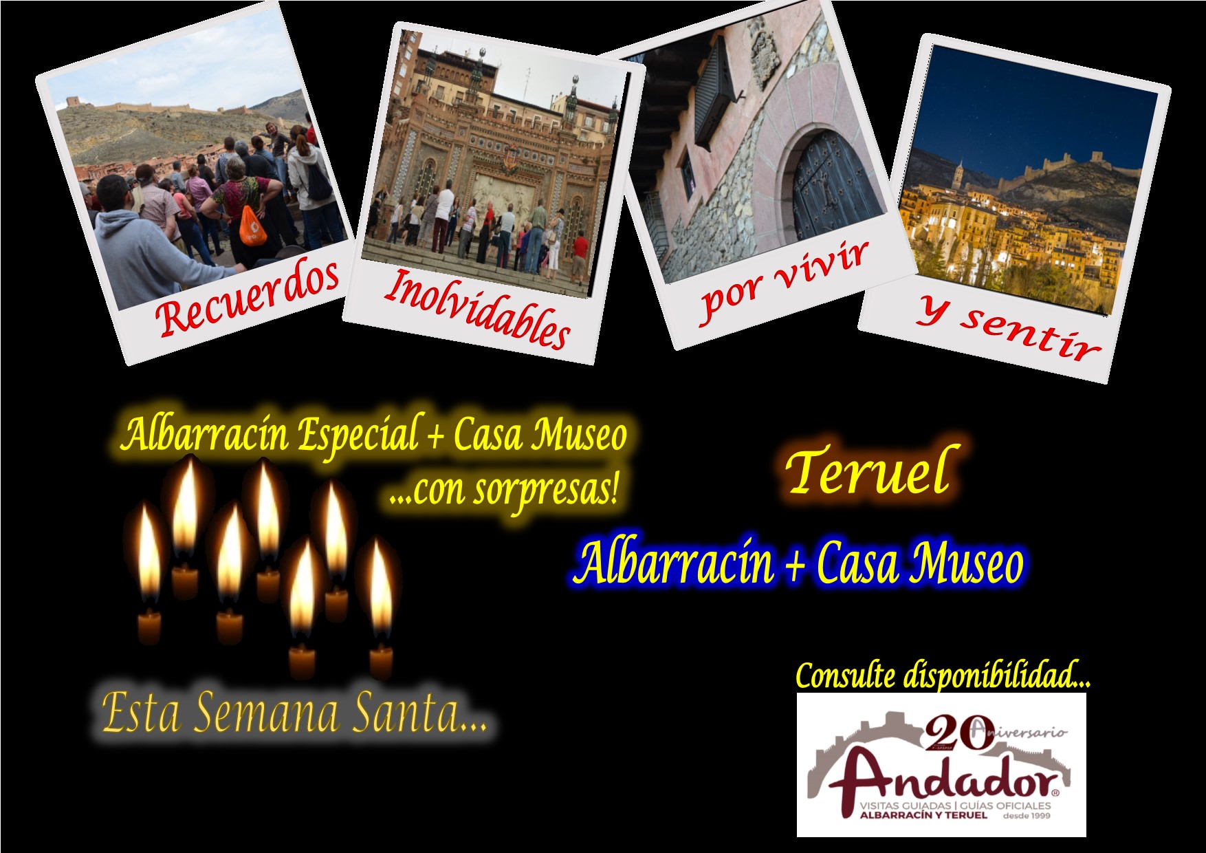 Horarios especial Semana Santa de visitas guiadas en Albarracín, Teruel y Albarracín Especial….con sorpresas!