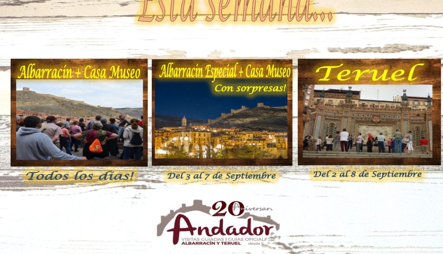 Esta semana…Albarracín, Albarracín Nocturno y Teruel…consulte días y disponibilidad!