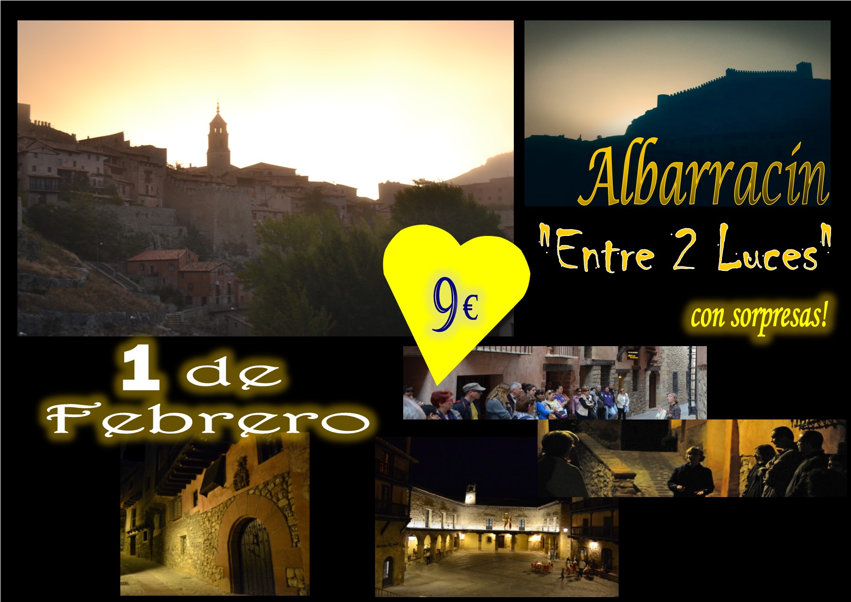 Este sábado 1 de Febrero… Albarracín Entre 2 Luces! …. con sorpresas!