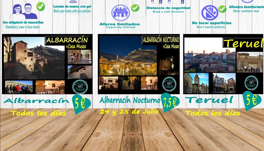 Este fin de semana…Albarracín, Teruel y Albarracín Nocturno + Casa Museo…aforos reducidos! No te lo pierdas!