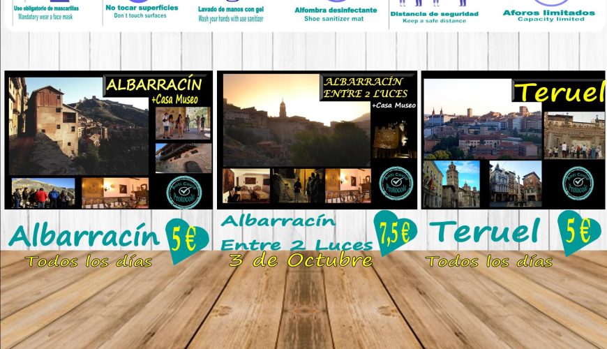 Esta semana…planes para ti… Albarracín y Teruel de Visitas Guiadas! Albarracín Entre 2 Luces…el Sábado 3 de Octubre!