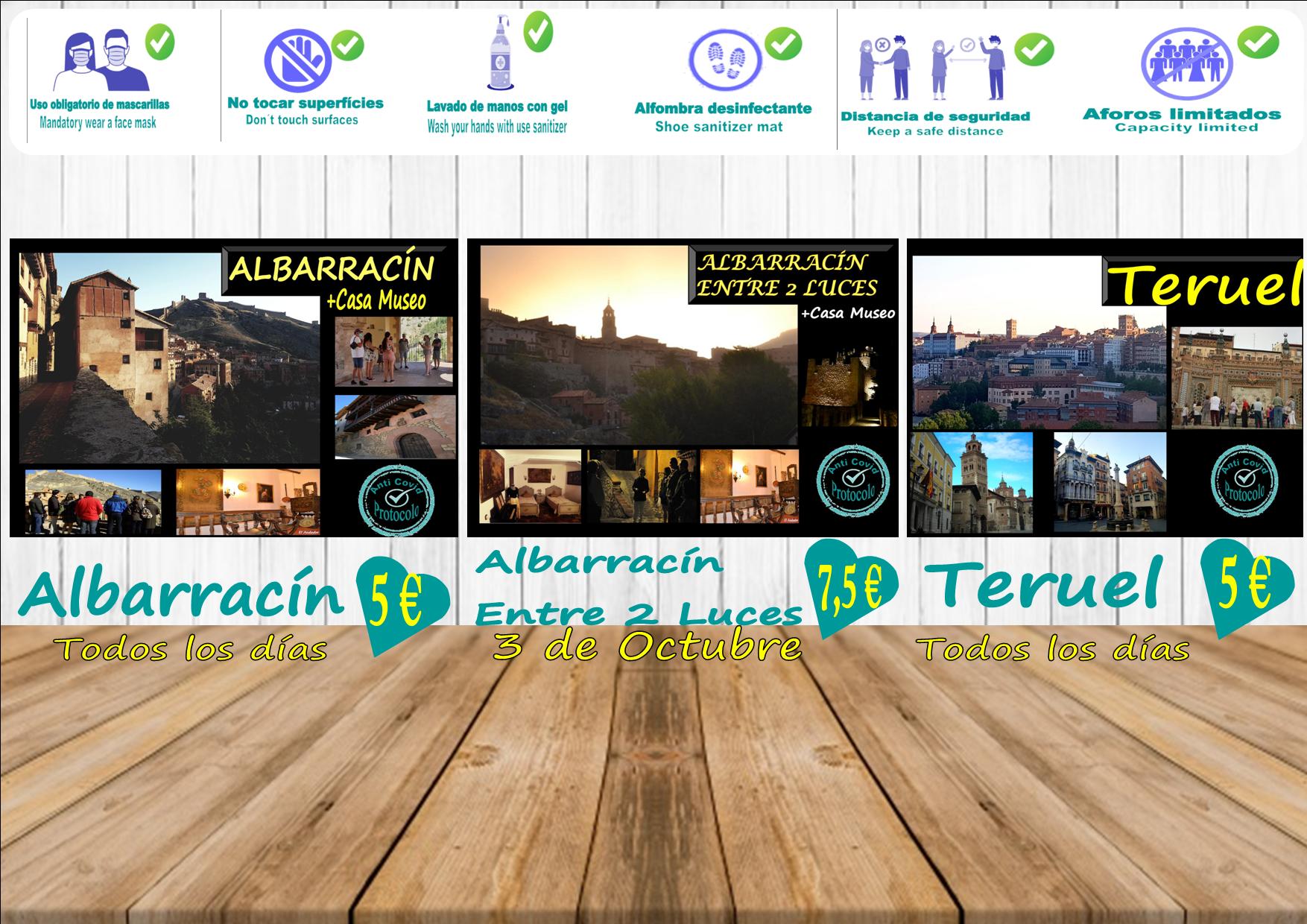 Esta semana…planes para ti… Albarracín y Teruel de Visitas Guiadas! Albarracín Entre 2 Luces…el Sábado 3 de Octubre!