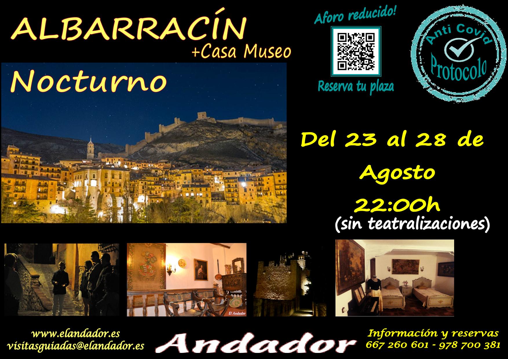 Del 23 al 28 de Agosto… Visita Guiada en Albarracín Nocturno! Reserva tu plaza!