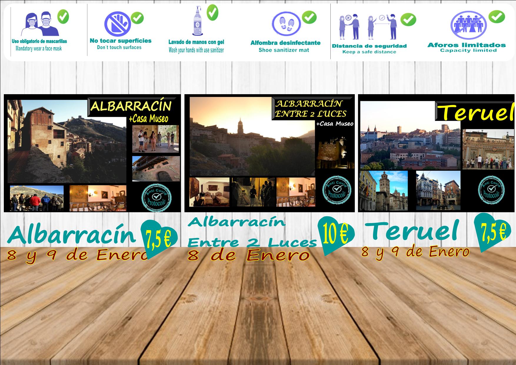 Planes de Visitas Guiadas en Albarracín y Teruel para este fin de semana! Reserva tu plaza!