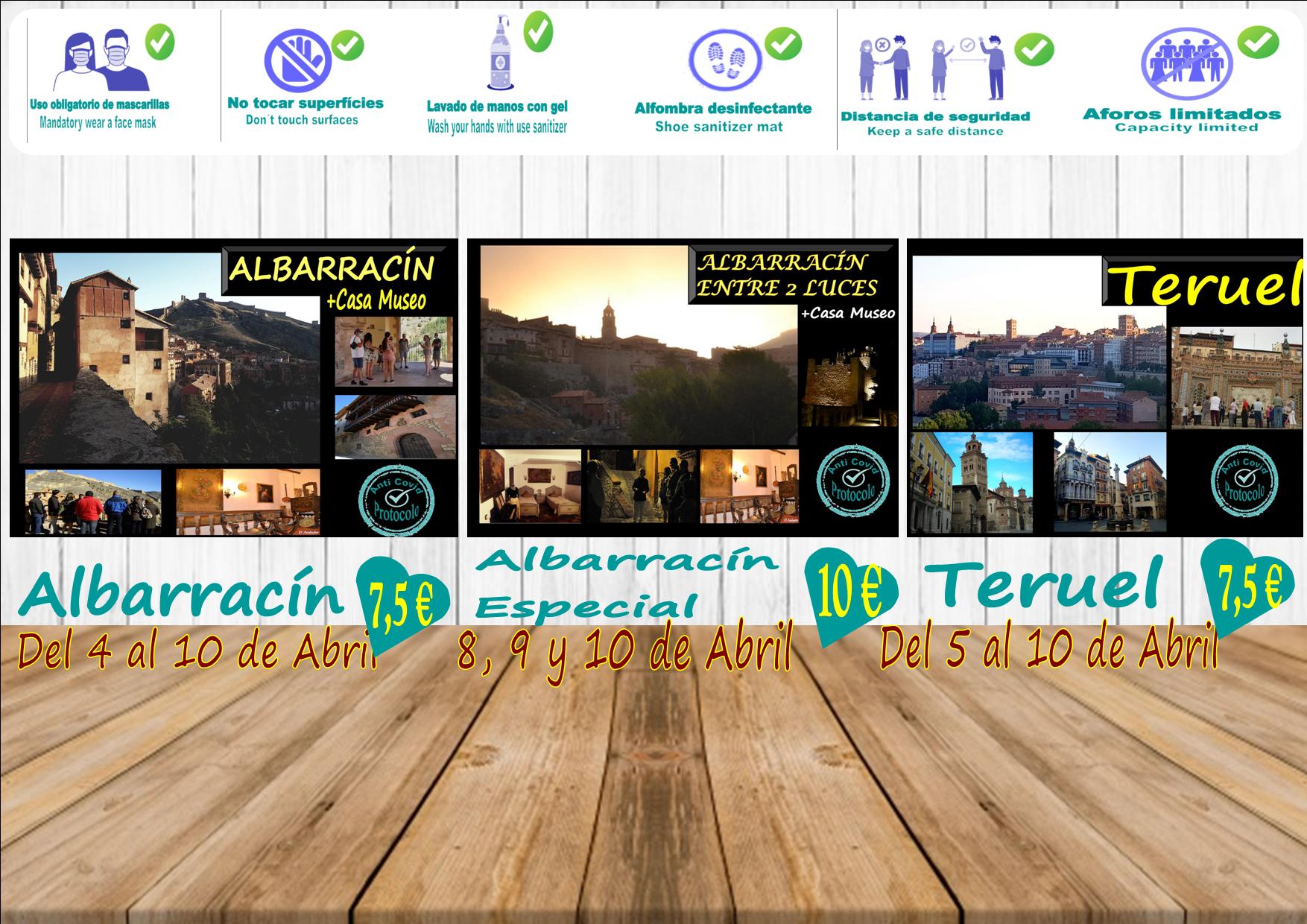 Planes de visitas guiadas en Albarracín, Teruel y Albarracín Especial! Del 4 al 10 de Abril!